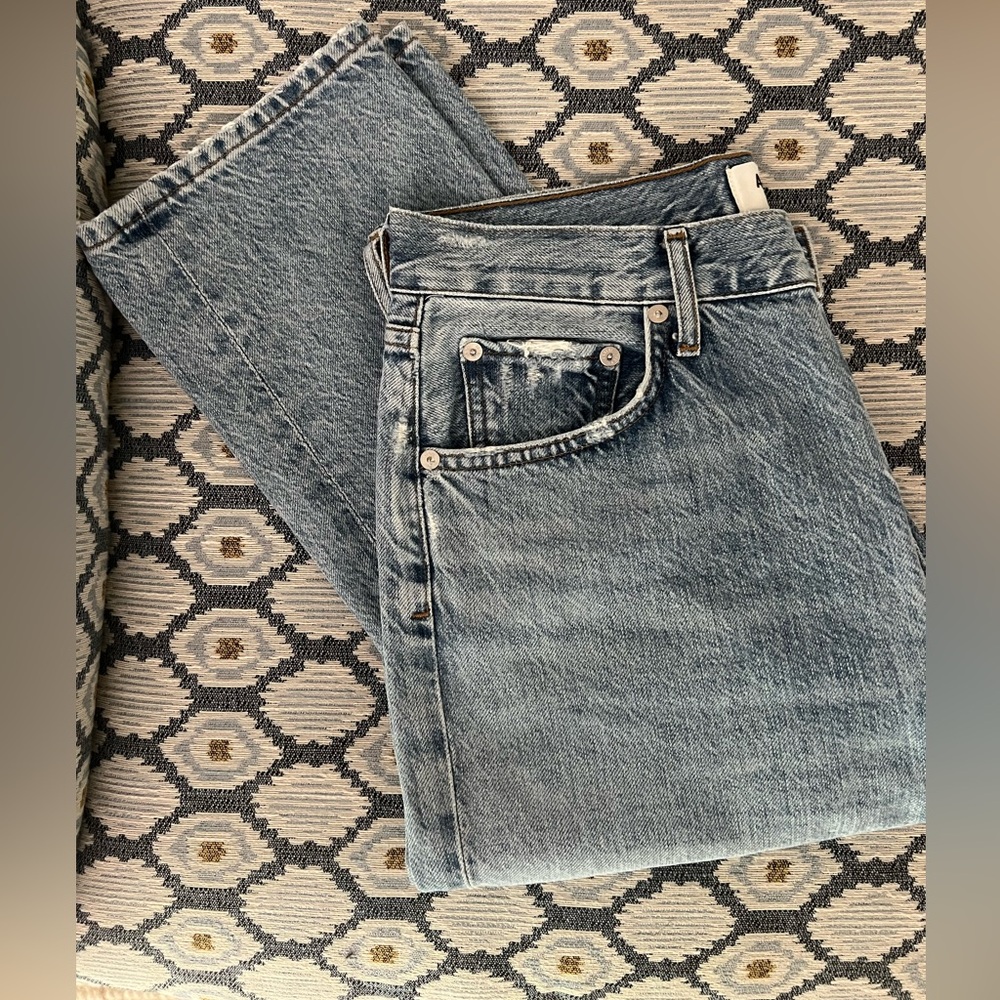 Agolde Riley High Rise Straight Crop Jeans - Picture 6 of 7